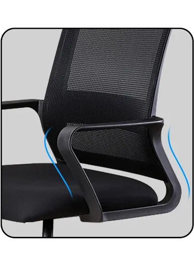 Mesh &amp; Metal Base Cantilever Office Chair Without Wheels 848C (L50 x W59 x H91)cm