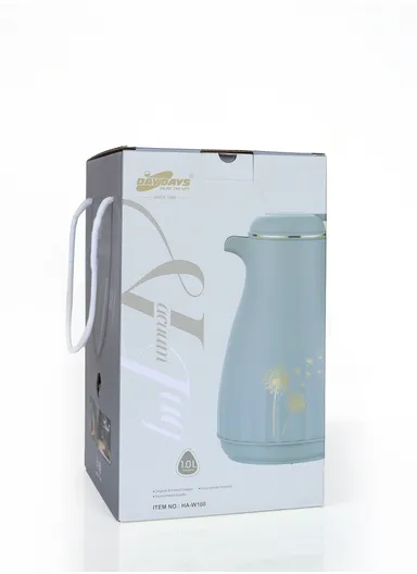 1L Large Capacity Plastic Vacuum Flask With Handle HA-W100 (D15 x H26)cm - White