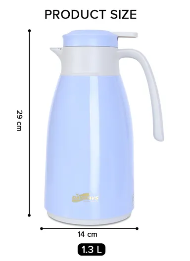1.3L Large Capacity Vacuum Flask With Handle ED-130 (D14 x H29)cm - Blue