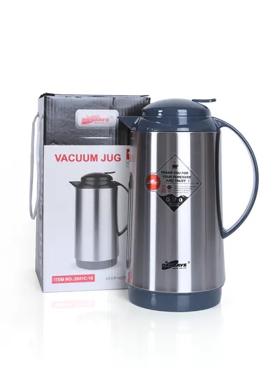 1L Large Capacity Vacuum Flask With Handle 2851C-10 (D12 x H25)cm - White