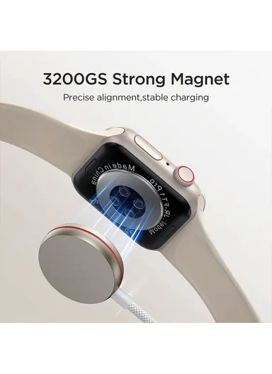 S-IW012 2-in-1 iP Watch Magnetic Charger+30W Fast Charging Cable (USB-C) 1.5m-White