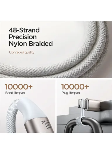 S-IW012 2-in-1 iP Watch Magnetic Charger+30W Fast Charging Cable (USB-C) 1.5m-White