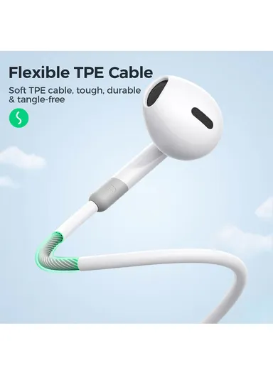 Wired Series Half In-Ear Wired Earphones JR-EW01 - White
