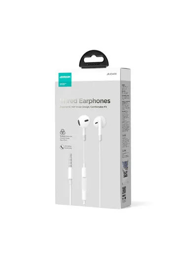 Wired Series Half In-Ear Wired Earphones JR-EW01 - White