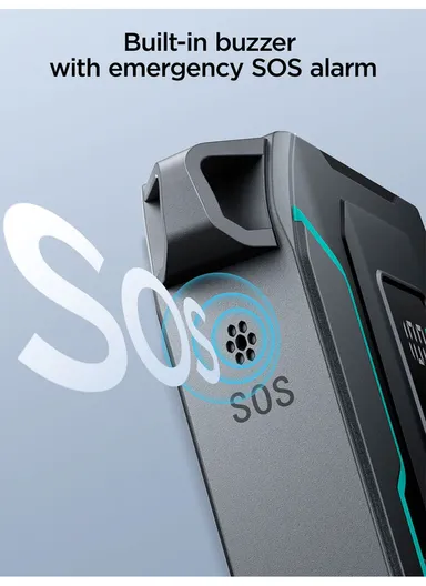 10000mAh 22.5W Power Bank With Dual Cables JR-L017 (L15.1 x W6.8 x H1.8)cm - Black