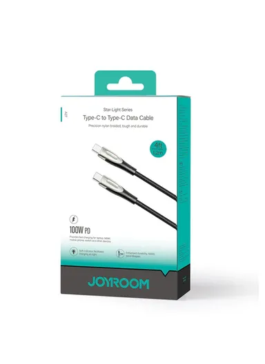 100W 1.2m Star-Light Series Fast Charging Data Cable Type-C to Type-C SA27-CC5 - Black