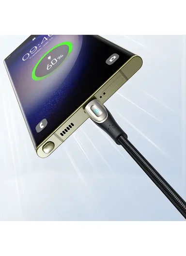100W 1.2m Star-Light Series Fast Charging Data Cable Type-C to Type-C SA27-CC5 - Black
