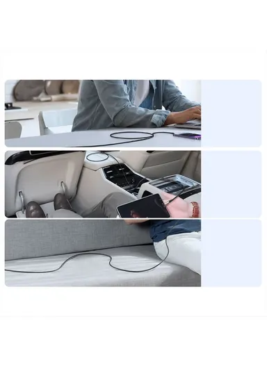 100W 1.2m Star-Light Series Fast Charging Data Cable Type-C to Type-C SA27-CC5 - Black