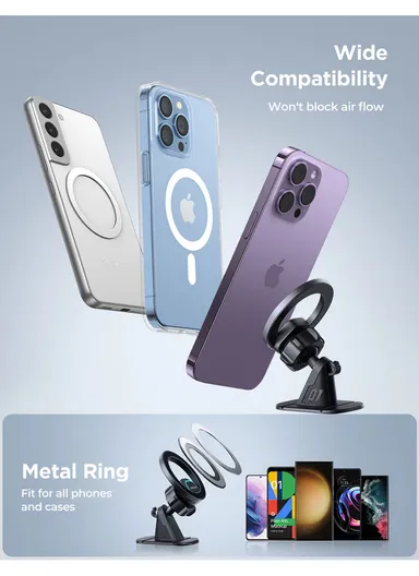 X-MAG Magnetic Car Mount For Cockpit/Dashboard JR-ZS376 - Black