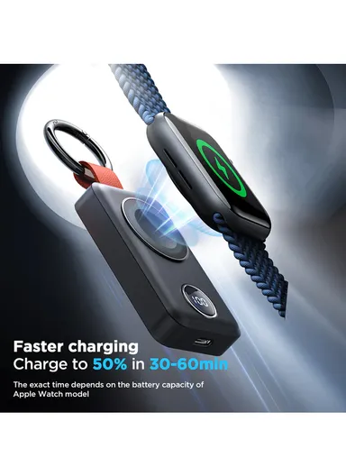 2000mAh Portable Watch Wireless Charger JR-WQW01 (L7 x W4 x T1.5)cm - Black