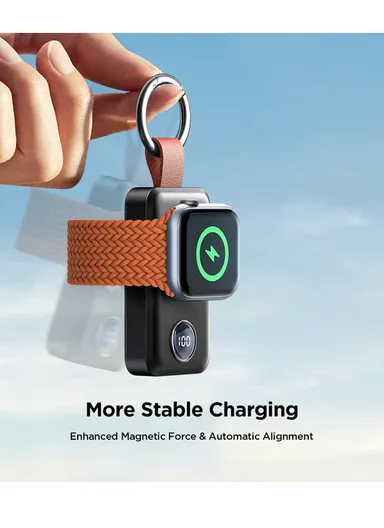 2000mAh Portable Watch Wireless Charger JR-WQW01 (L7 x W4 x T1.5)cm - Black