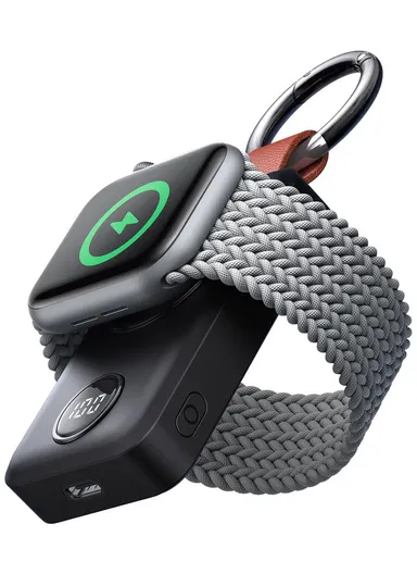 2000mAh Portable Watch Wireless Charger JR-WQW01 (L7 x W4 x T1.5)cm - Black