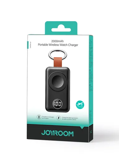 2000mAh Portable Watch Wireless Charger JR-WQW01 (L7 x W4 x T1.5)cm - Black