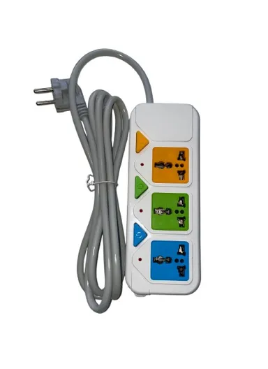 Power Board 3 Ways With Switch White