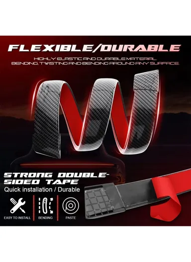 1.2m 12V Universal Multi-function Carbon Fiber Turn Signal Brake Taillight LED Light Strip Spoilers