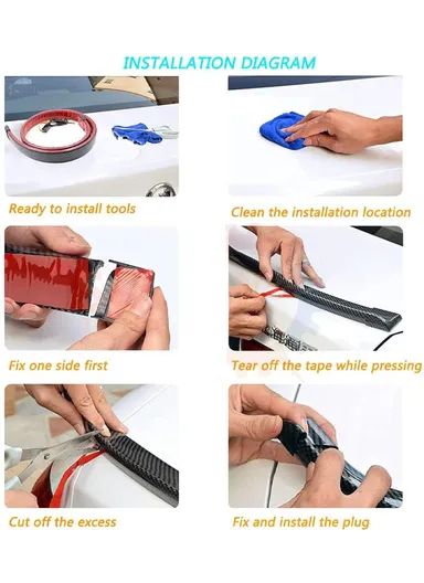 1.2m 12V Universal Multi-function Carbon Fiber Turn Signal Brake Taillight LED Light Strip Spoilers