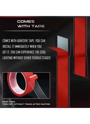 1.2m 12V Universal Multi-function Carbon Fiber Turn Signal Brake Taillight LED Light Strip Spoilers