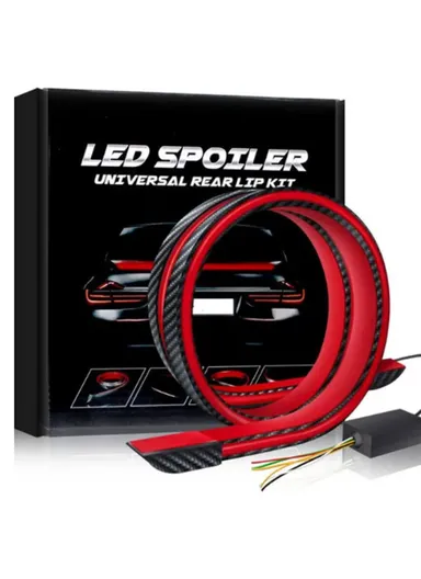 1.2m 12V Universal Multi-function Carbon Fiber Turn Signal Brake Taillight LED Light Strip Spoilers