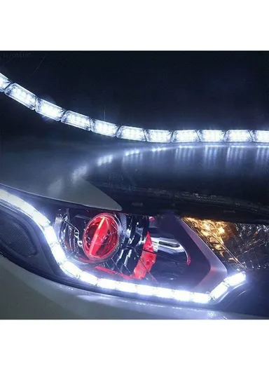 2Pcs 16LED Waterproof Car Crystal LED Strip Light, Signal Follow Light, Headlamp Follow Light, Headlight 
