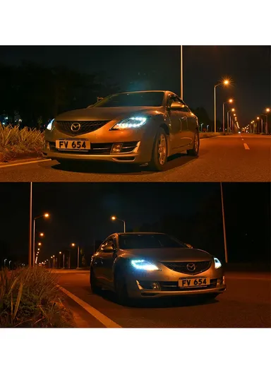2Pcs 16LED Waterproof Car Crystal LED Strip Light, Signal Follow Light, Headlamp Follow Light, Headlight 