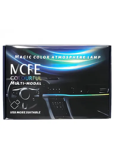 110cm+35cm USB Car Interior LED Central Control Atmosphere Lights Streamer Magic Color With Remote Control &amp; App Control