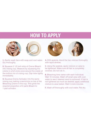 Gentle Bleach Cream &amp; Activator Cream For Face