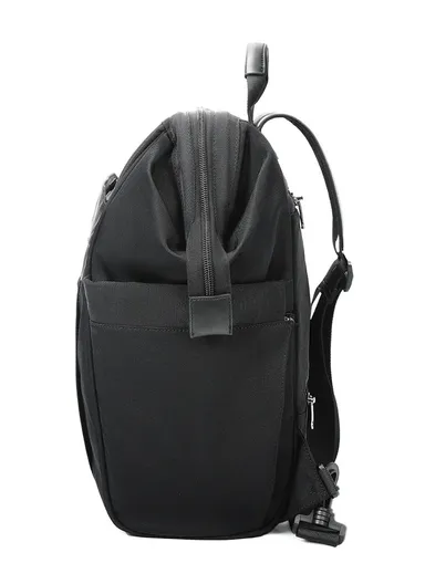 14" Laptop 15L Nylon Backpack With Water Bottle Holders &amp; Trolley Sleeve T-B9513 - Black