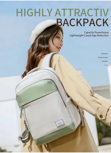 15.6" Laptop Backpack With Water Bottle Holders &amp; Concealed Pocket T-B9520 - Black