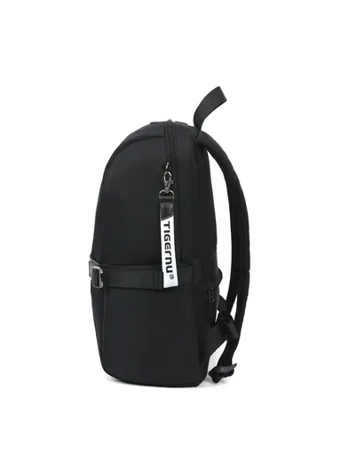 15.6" Laptop Backpack With Water Bottle Holders &amp; Adjustable Straps T-B9511 - Black