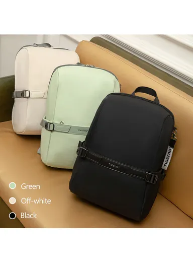 15.6" Laptop Backpack With Water Bottle Holders &amp; Adjustable Straps T-B9511 - Black