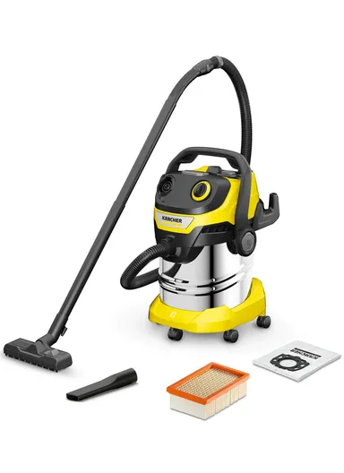 1100W 25L Stainless Steel Wet &amp; Dry Vacuum Cleaner WD5 High Level Of Energy Efficiency (L41.8 x W38.2 x H64.6)cm