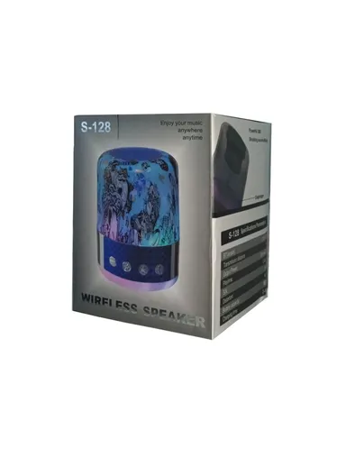 5W 400mAh 360° Portable Flashing Colorful Light Wireless  Bluetooth Speaker mini Z5 (D8 x H12)cm -Blue