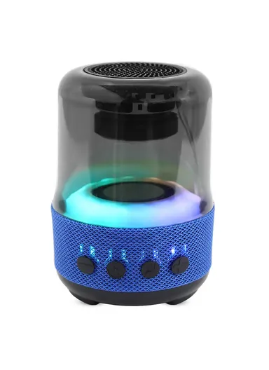 5W 400mAh 360° Portable Flashing Colorful Light Wireless  Bluetooth Speaker mini Z5 (D8 x H12)cm -Blue