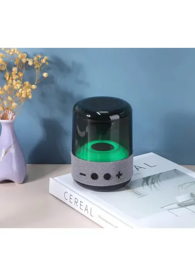5W 400mAh 360° Portable Flashing Colorful Light Wireless  Bluetooth Speaker mini Z5 (D8 x H12)cm -Gray