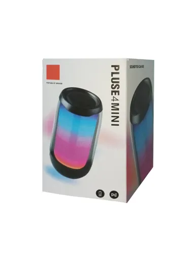 5W 800mAh 360° Portable RGB Flashing Colorful Light TWS Bluetooth Speaker P4mini (D8 x H12.5)cm - Red