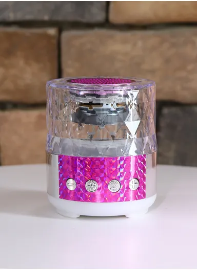 5W 500mAh Portable Flashing Colorful Light Wireless Bluetooth Speaker S-18 (D9 x H10)cm -PurPle