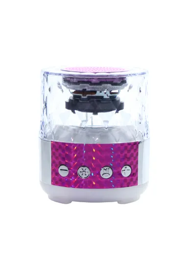 5W 500mAh Portable Flashing Colorful Light Wireless Bluetooth Speaker S-18 (D9 x H10)cm -PurPle