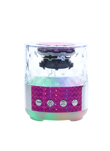 5W 500mAh Portable Flashing Colorful Light Wireless Bluetooth Speaker S-18 (D9 x H10)cm -PurPle