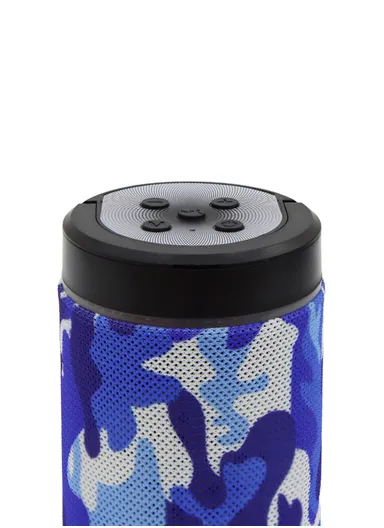 4W 500mAh Portable Flashing Colorful Light Wireless Bluetooth Speaker 125RGB (D7 x H17)cm-Blue