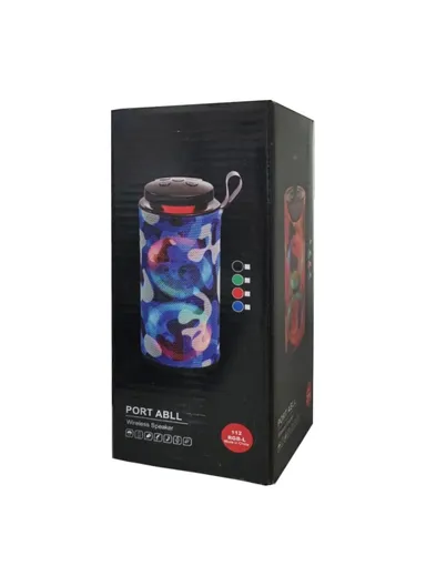 4W 500mAh Portable Flashing Colorful Light Bluetooth Wireless Speaker 125RGB (D7 x H17)cm-Green