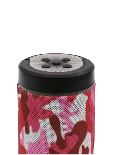 4W 500mAh Portable Flashing Colorful Light  Bluetooth Wireless Speaker 125RGB (D7 x H17)cm-Red