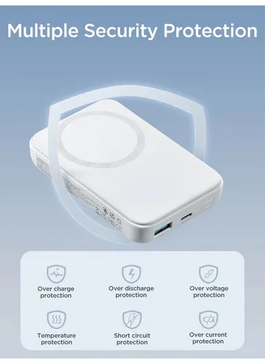 10000mAh PD20W Fast Charging Mini MagSafe Wireless Magnetic Power Bank JR-W020 - Black