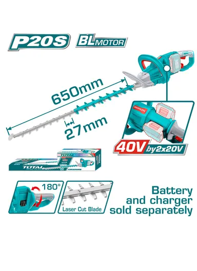 40V Lithium-ion Hedge Trimmer THTLI40028