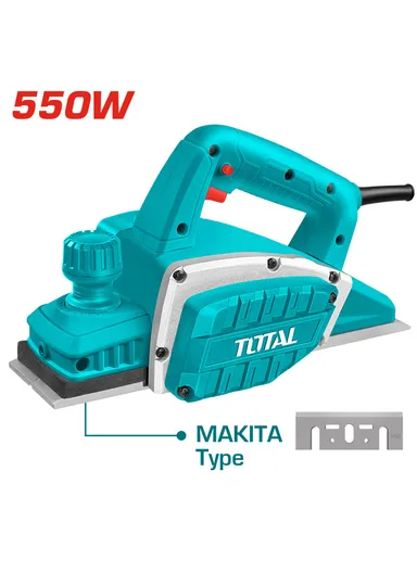 550W Electric Planer With Aluminum Heavy-Duty Base &amp; Side Covers TL5508216