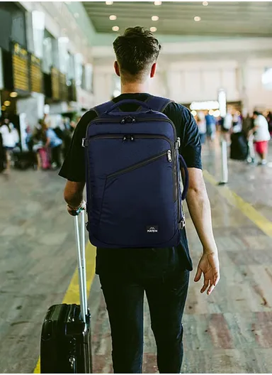 Waterproof Expandable Laptop Backpack, Large Carry-On Travel &amp; School Backpack 1159 - Purple