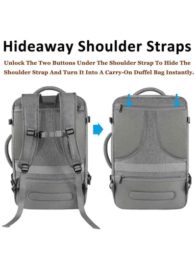 Large Capacity Men′s Multifunctional Waterproof Computer Laptop Bag for Business Trip Travel -  Grey