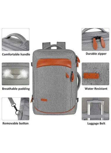 Large Capacity Men′s Multifunctional Waterproof Computer Laptop Bag for Business Trip Travel -  Grey
