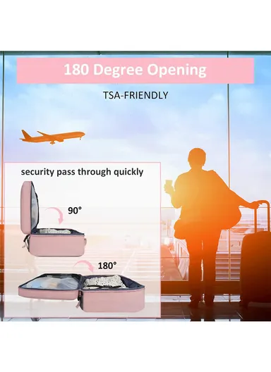 17" Waterproof Travel Backpack With USB Charge For Outdoor Sports - Pink