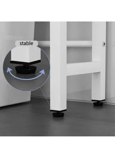 2-Shelves Multifunctional Over Washing Machine Bathroom Organizer for Space Saving Z-02 (W69 x D30 x H148)cm - White