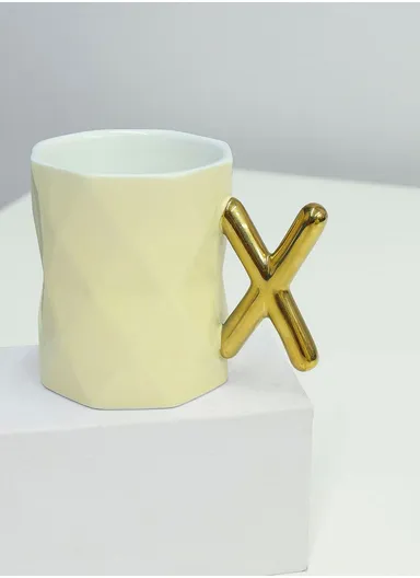250ml Ceramic Mug, Perfect for Drinks &amp; Kitchen Use - Light Yellow
